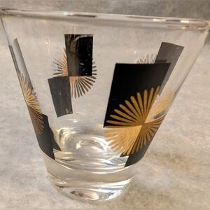 Vintage Atomic Sunburst 3 oz Double Mid-Century Shot Glass